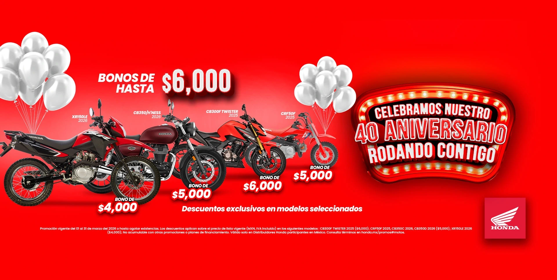 banner of HONDA ANIVERSARIO BONOS 4